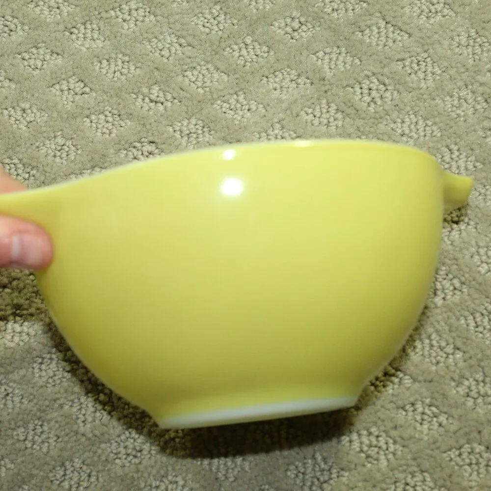 VINTAGE PYREX Set of 4 Verde Green Cinderella Nesting Mixing Bowls 441 - 444
